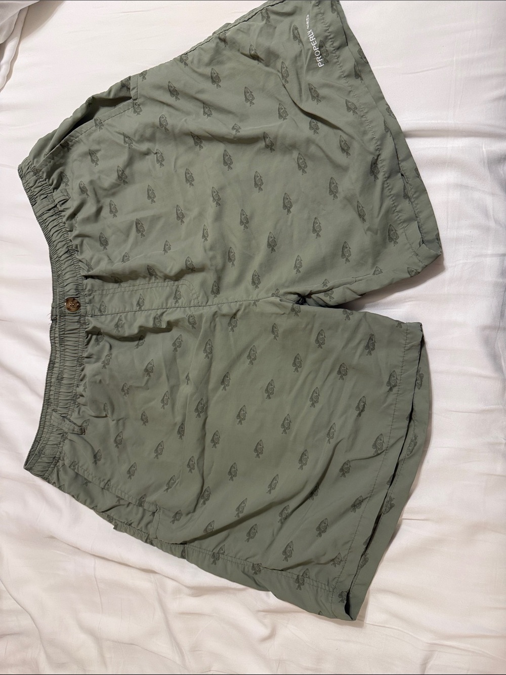 Men's Olive Hybrid Shorts with Subtle Pattern